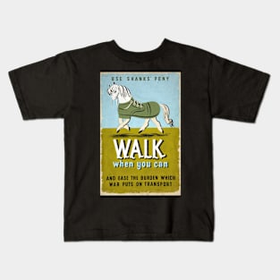 Vintage Advertising Poster "Use Shanks' Pony" Kids T-Shirt